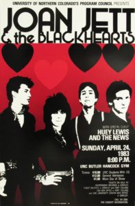 A vintage Joan Jett and the Blackhearts poster